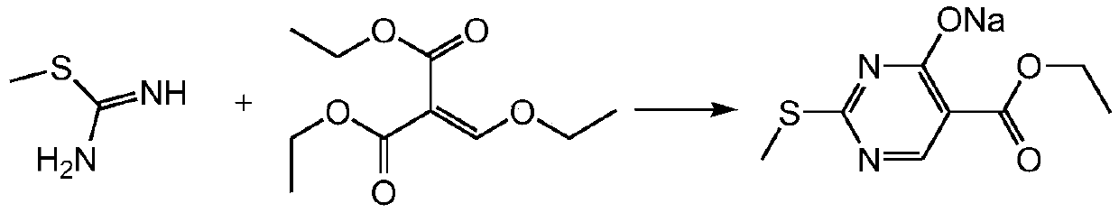 Method for synthesizing ethyl 4-chloro-2-methylthiopyrimidine-5-carboxylate