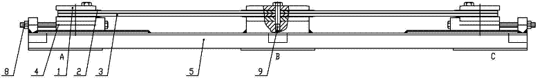 Plate spring tensioning tool and machining method