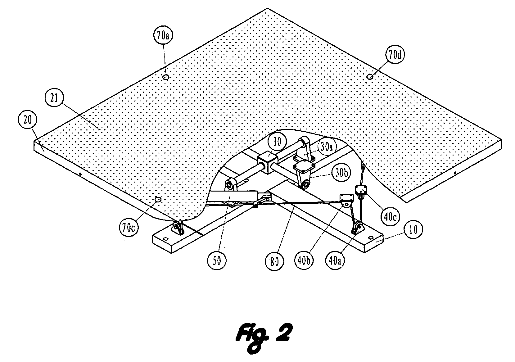 Golf platform with adjustable inclination