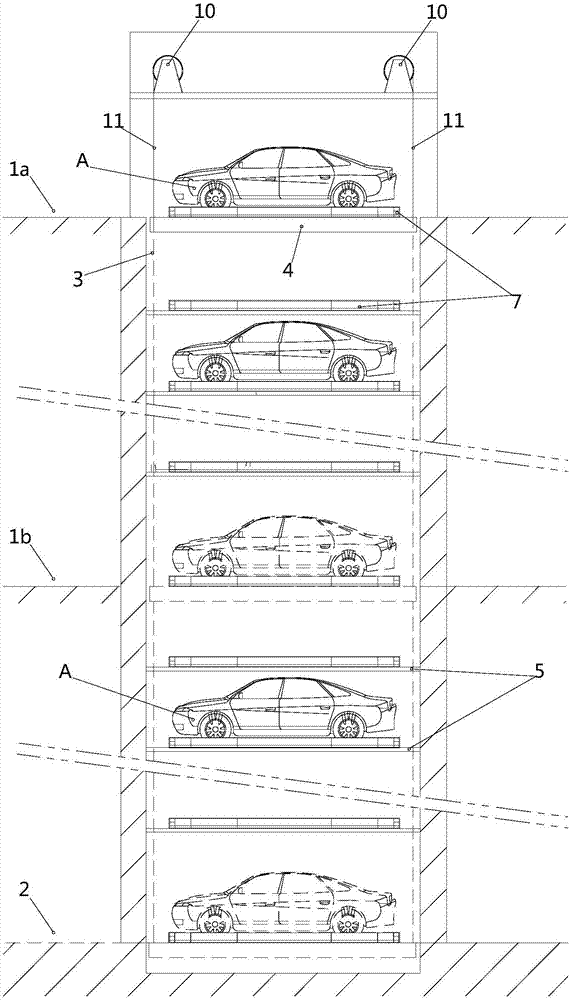 Interchange vehicular access transformation device with parking function and using method thereof