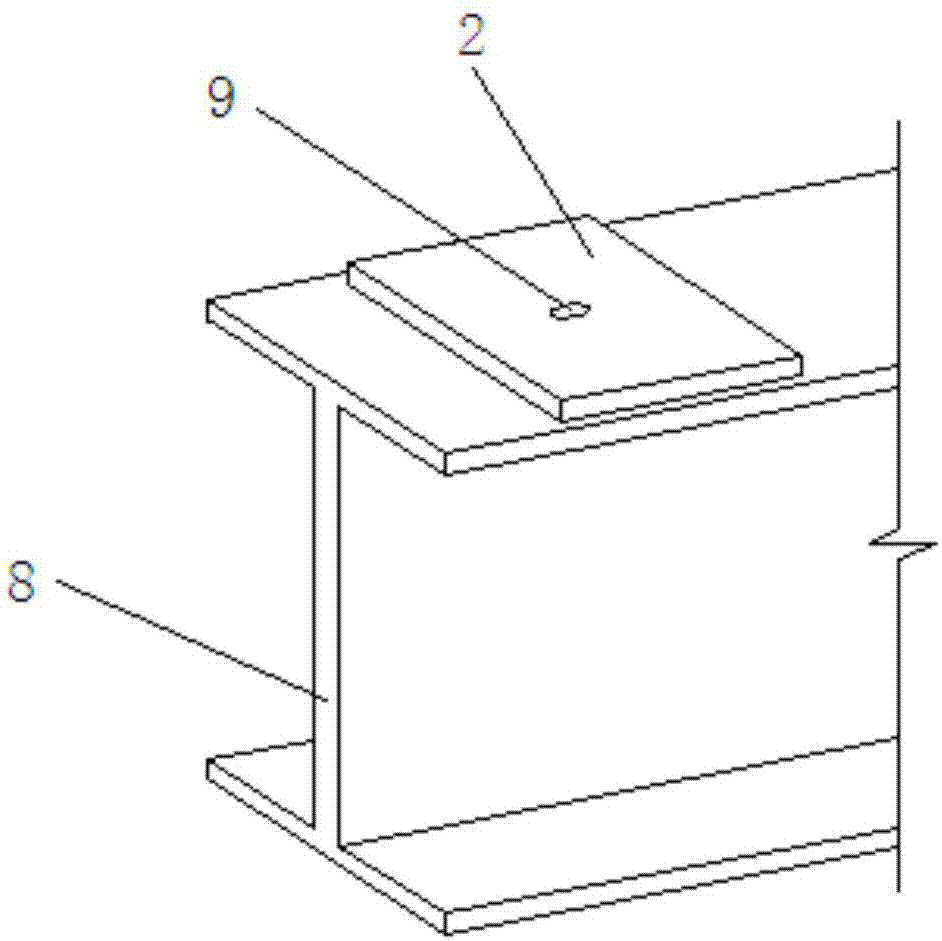 Assembled steel beam overall stability testing concentrated load loading device and method