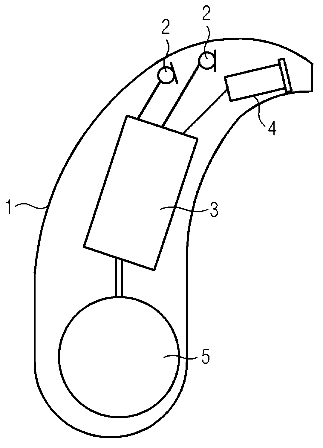 Communication system comprising a telephone and a listening device, and transmission method