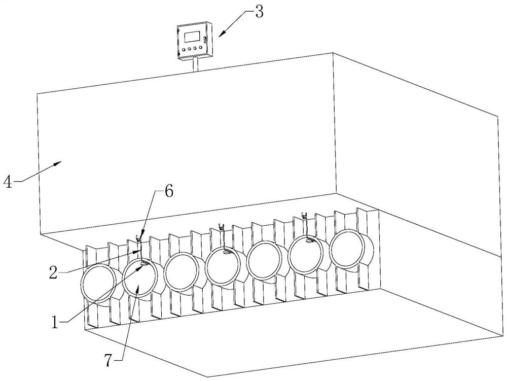 Pipe roofing heave monitoring system and method applied to pipe roofing box culvert construction