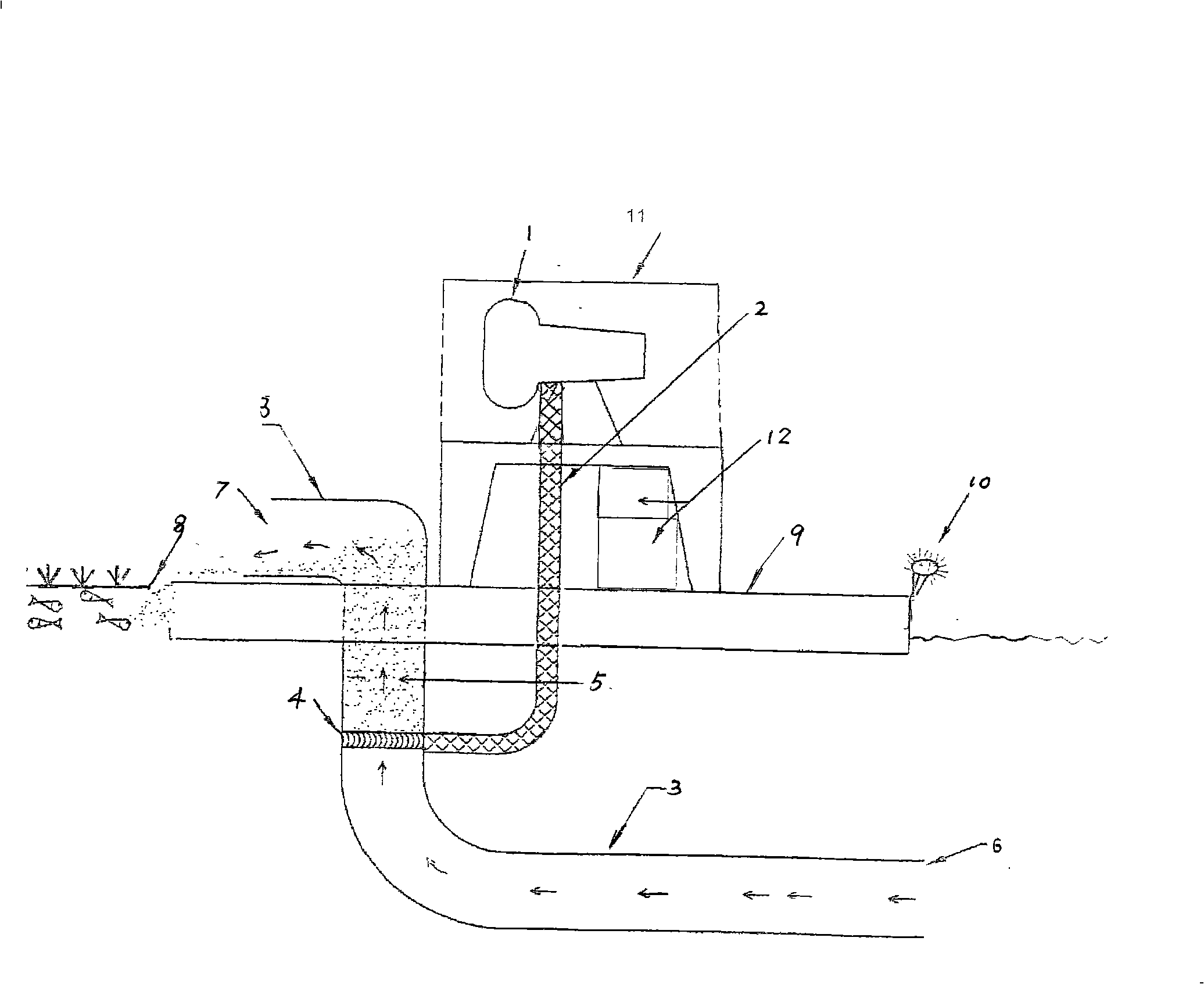 System and device for treating water pollution by biological cultivation