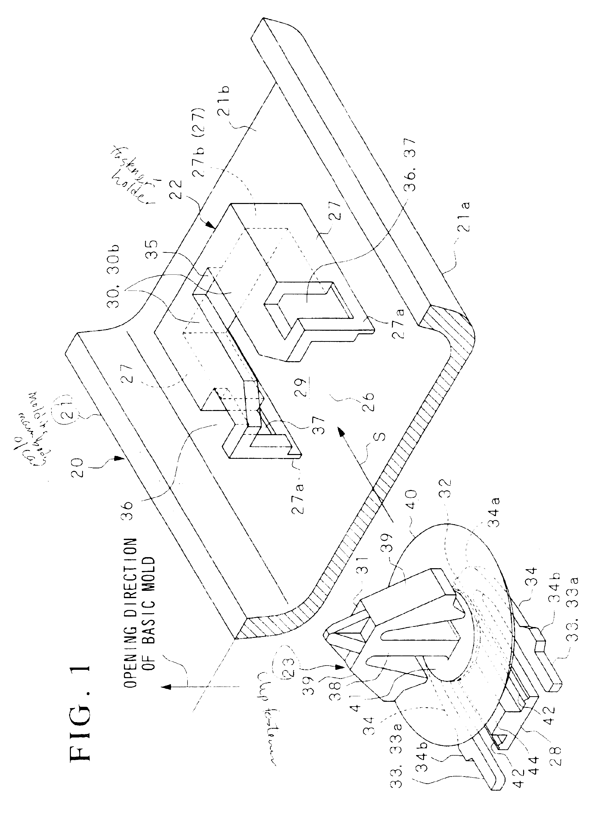 Automobile molding and fastener therefor