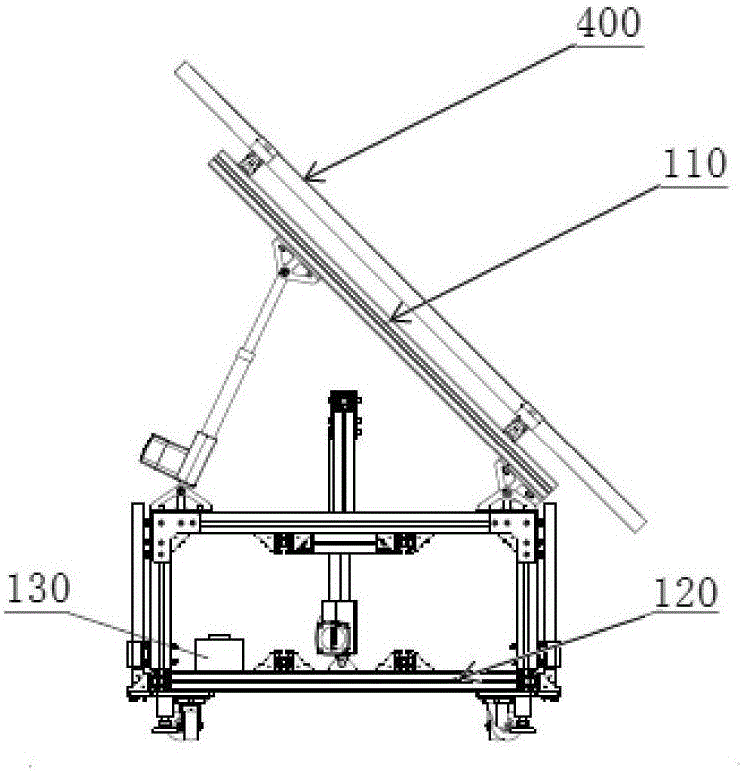 Photovoltaic support and photovoltaic cell panel cleaning machine test stand