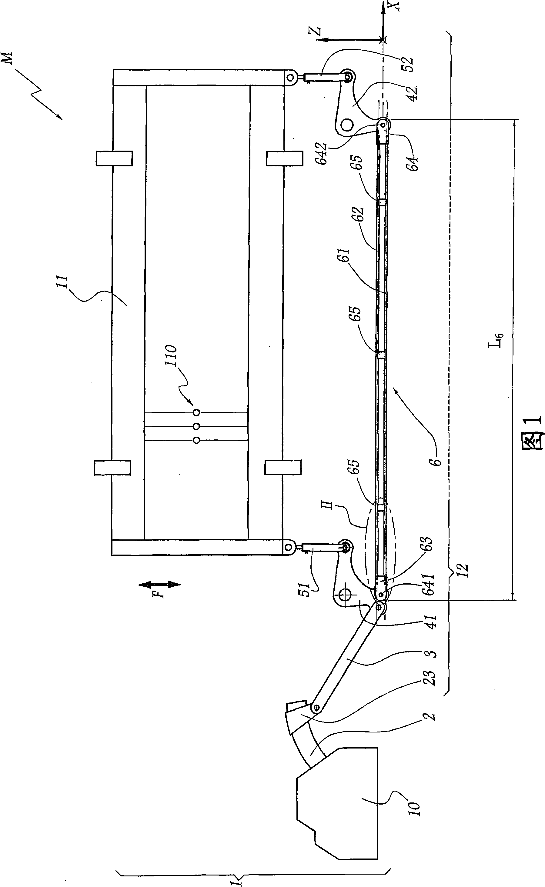 Connecting rod for drawing system and loom comprising such a connecting rod