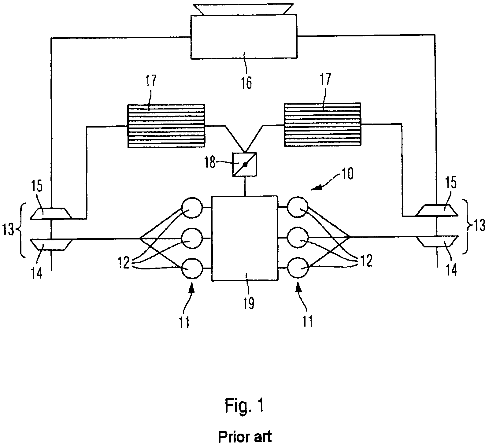 Device for cooling charge air