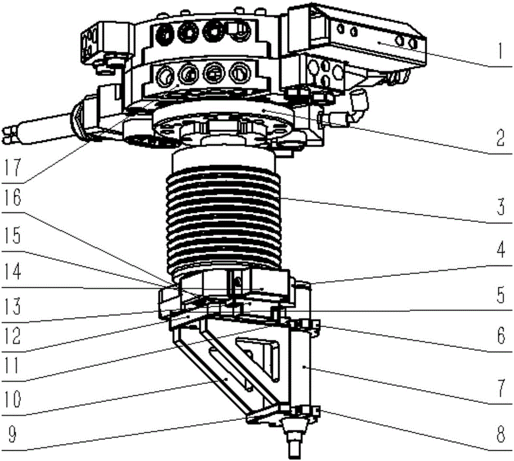 Polishing device for robot-terminal flexible motorized spindle