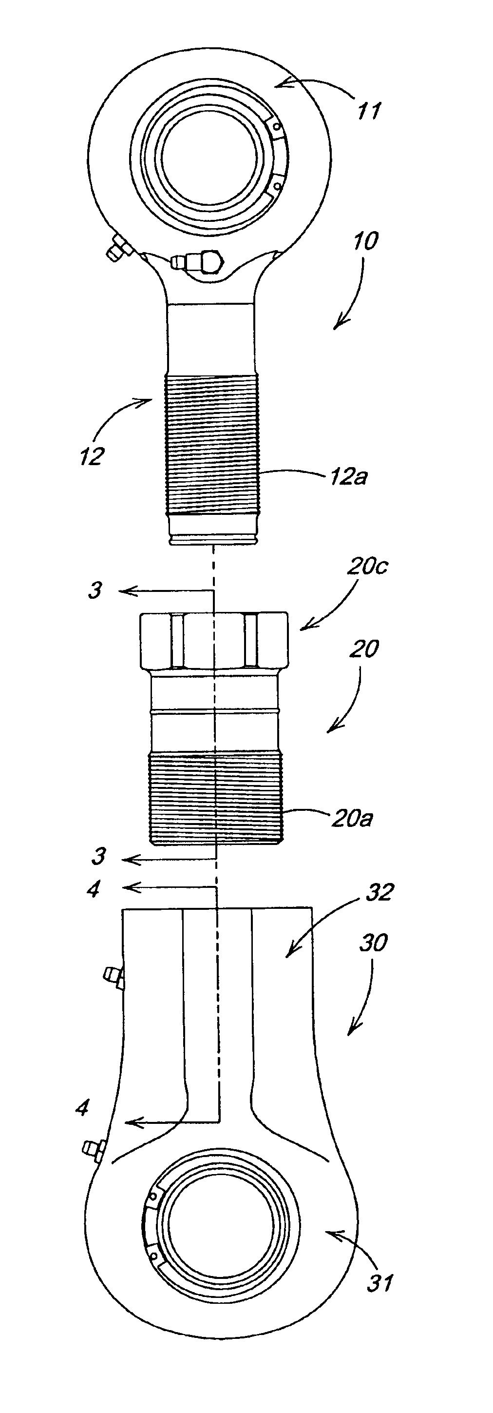 Short telescoping turnbuckle