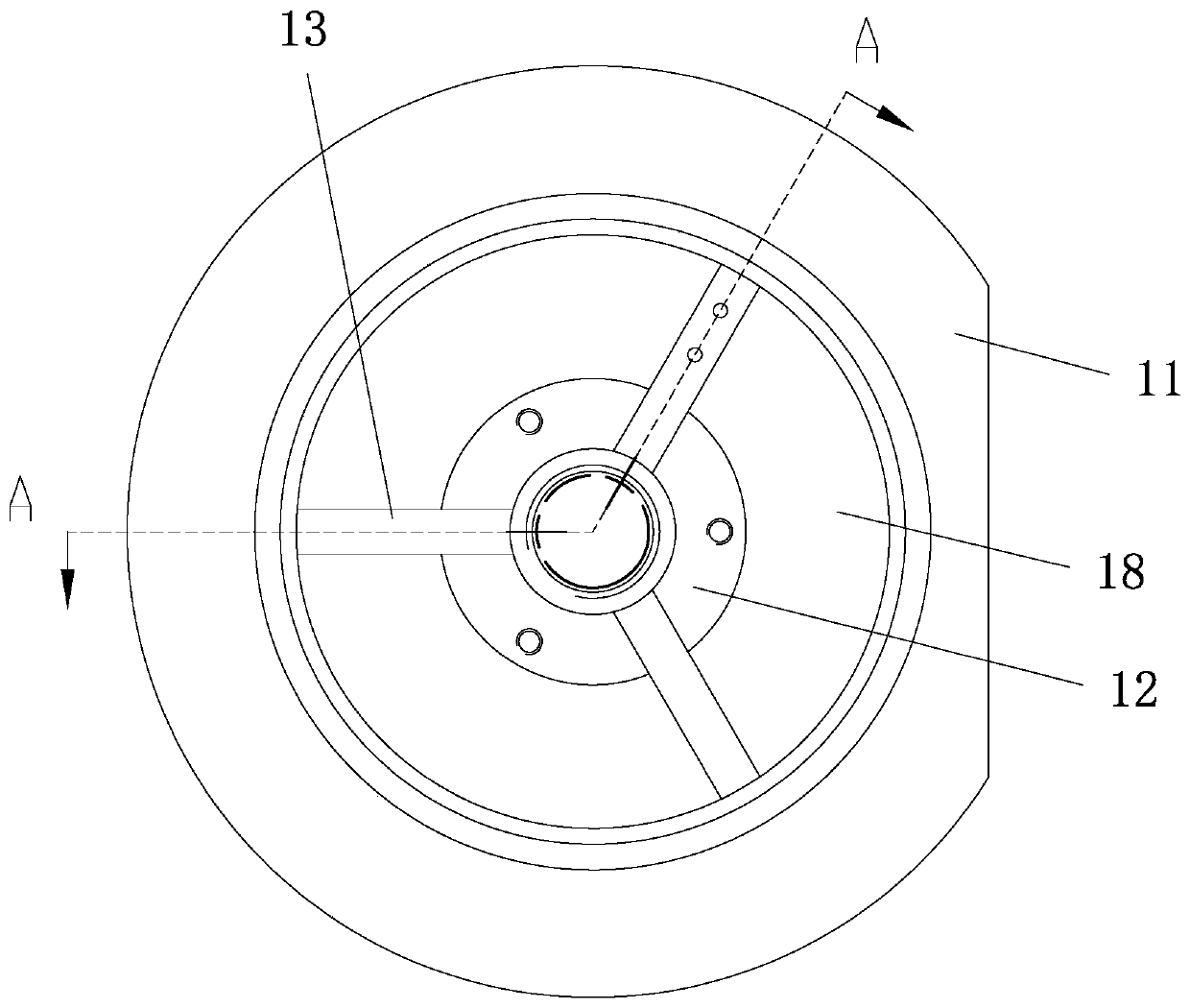 High-speed laser spraying device adopting coaxial powder feeding