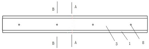 Aluminum profile middle floor beam structure