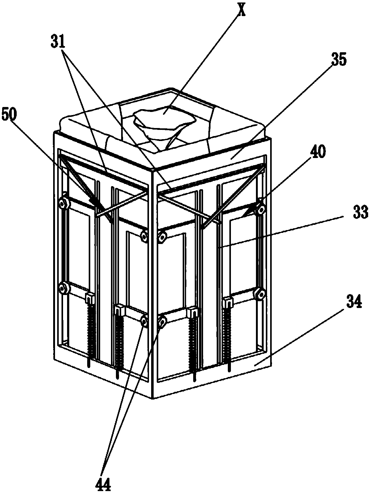 Mechanical tying garbage can