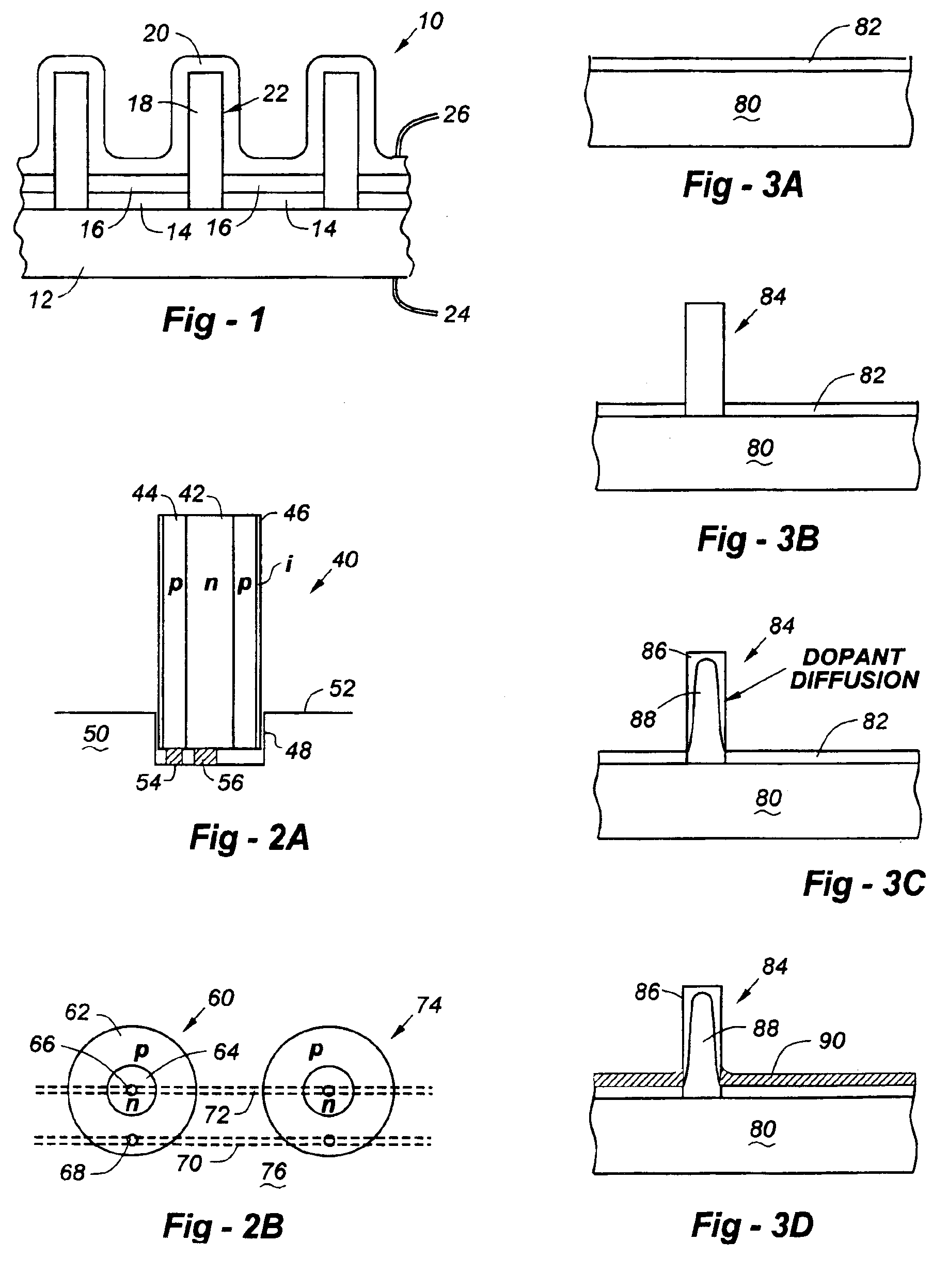 Optoelectronic devices employing fibers for light collection and emission