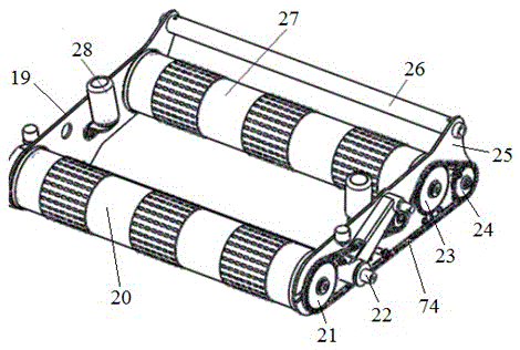 Novel suspension type silage round bale film wrapping machine