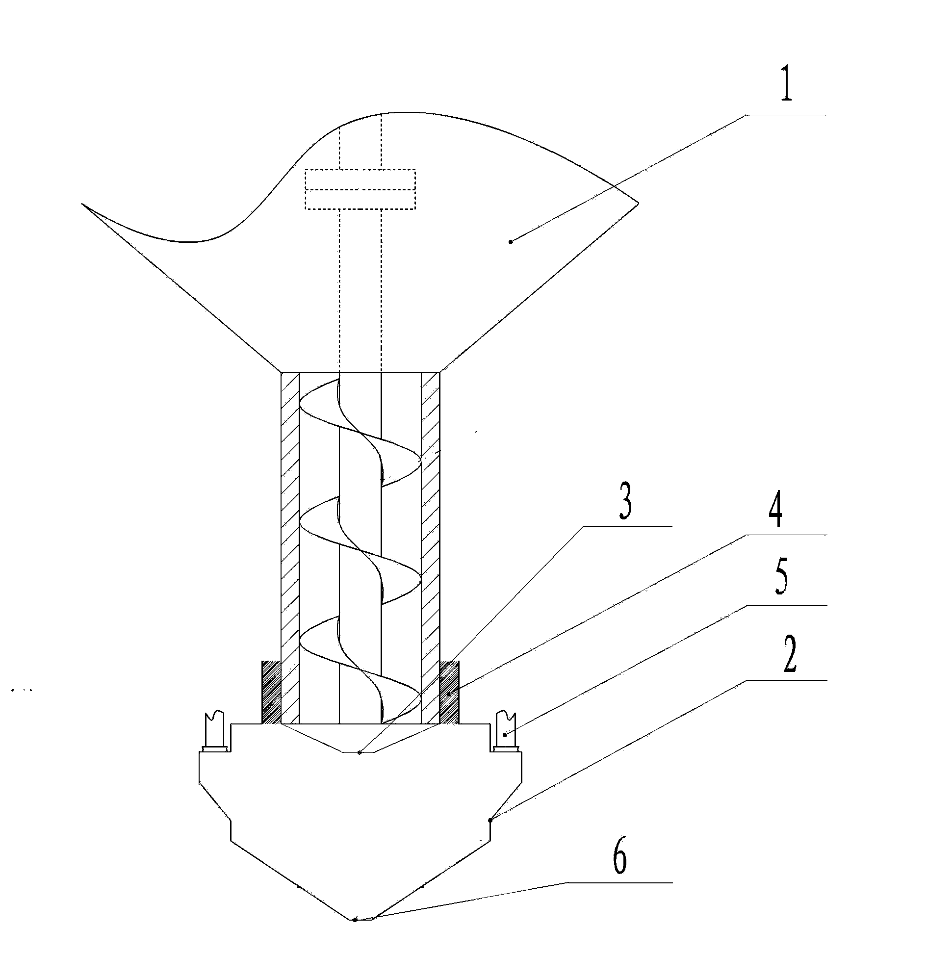 Uniform feeding device for powdery explosive additive