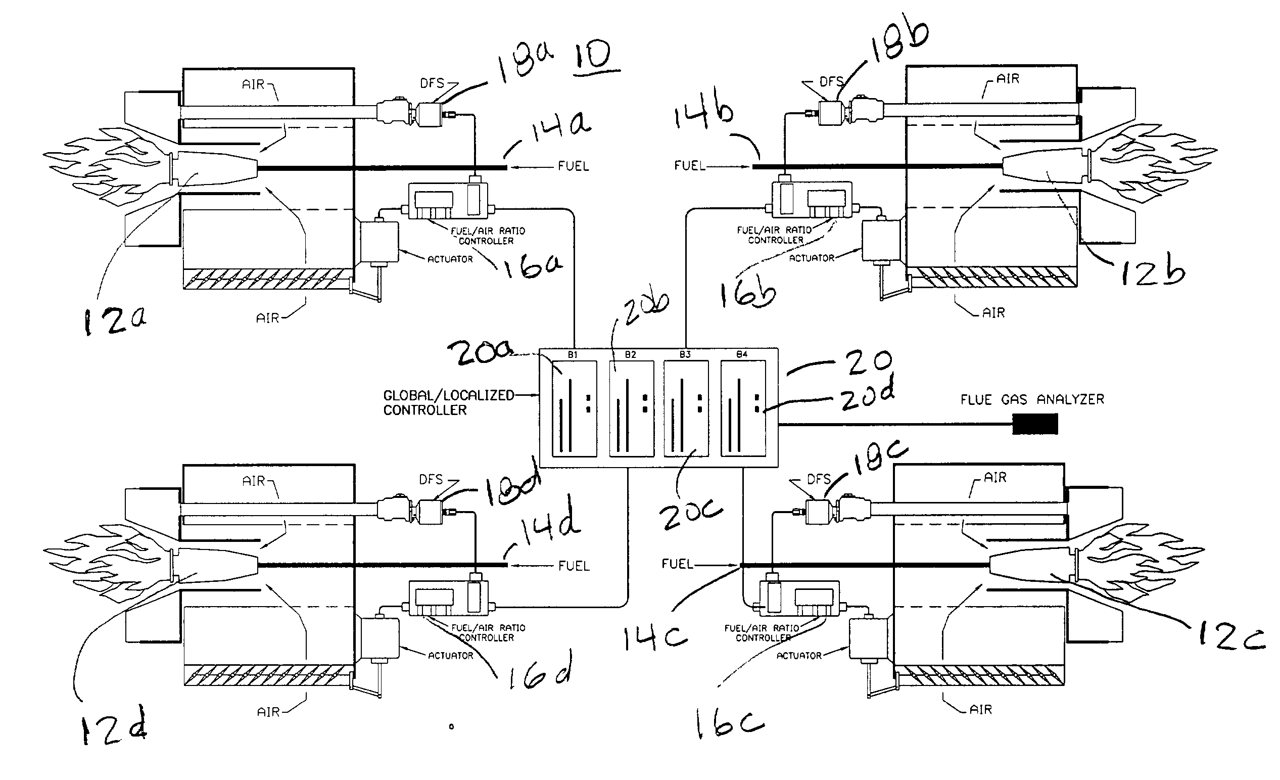 Combustion emission estimation with flame sensing system