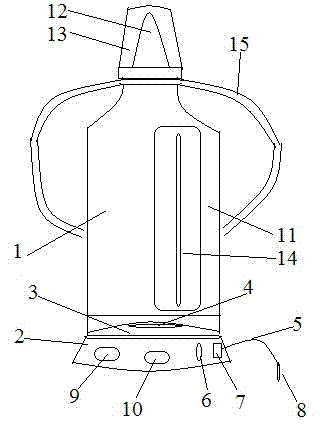 Plastic infant feeding bottle allowed to be heated