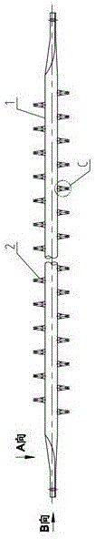 Electrostatic dust collector burr piece discharge cathode line