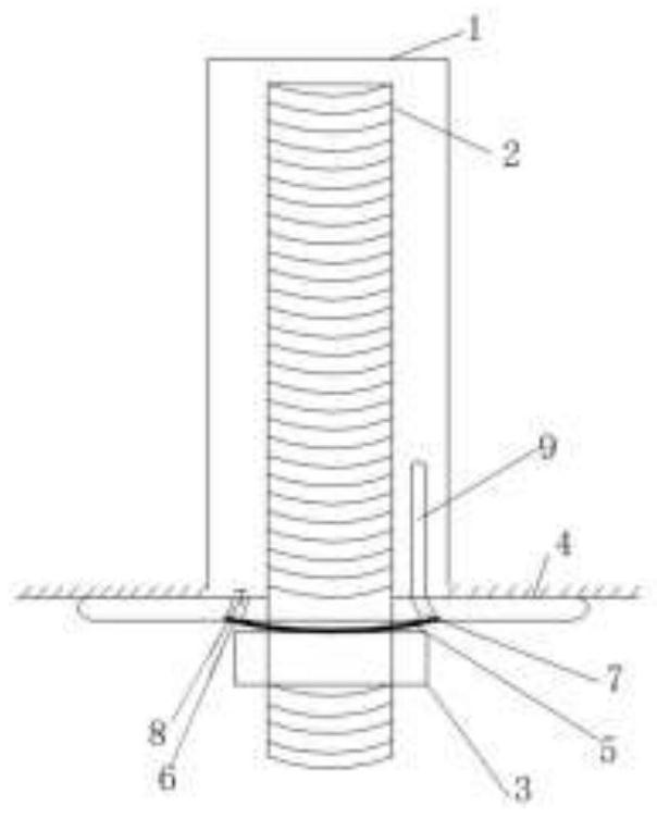 Supporting device of grouting anchor rod cable and supporting method thereof