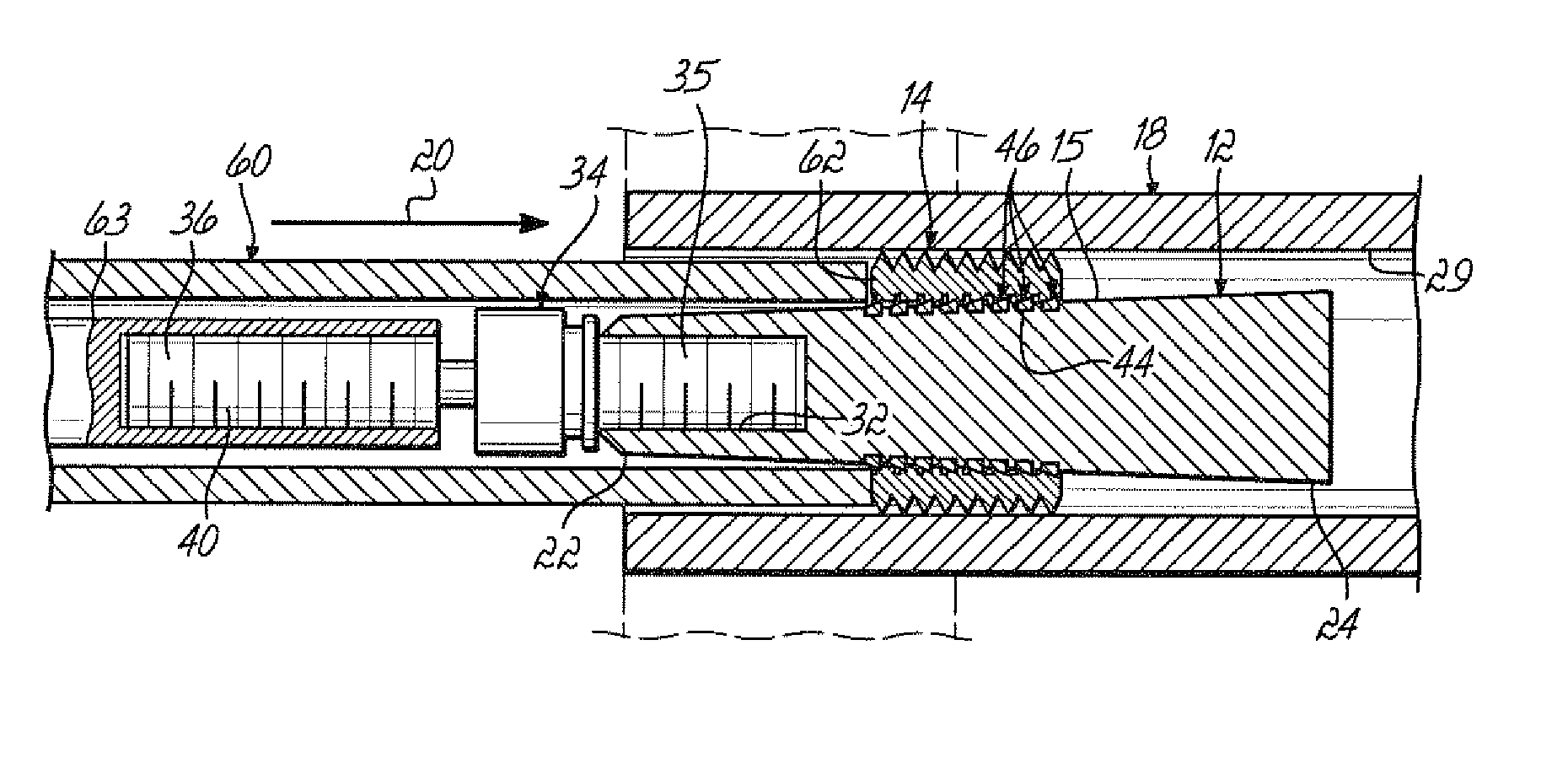 Irreversible plug assembly