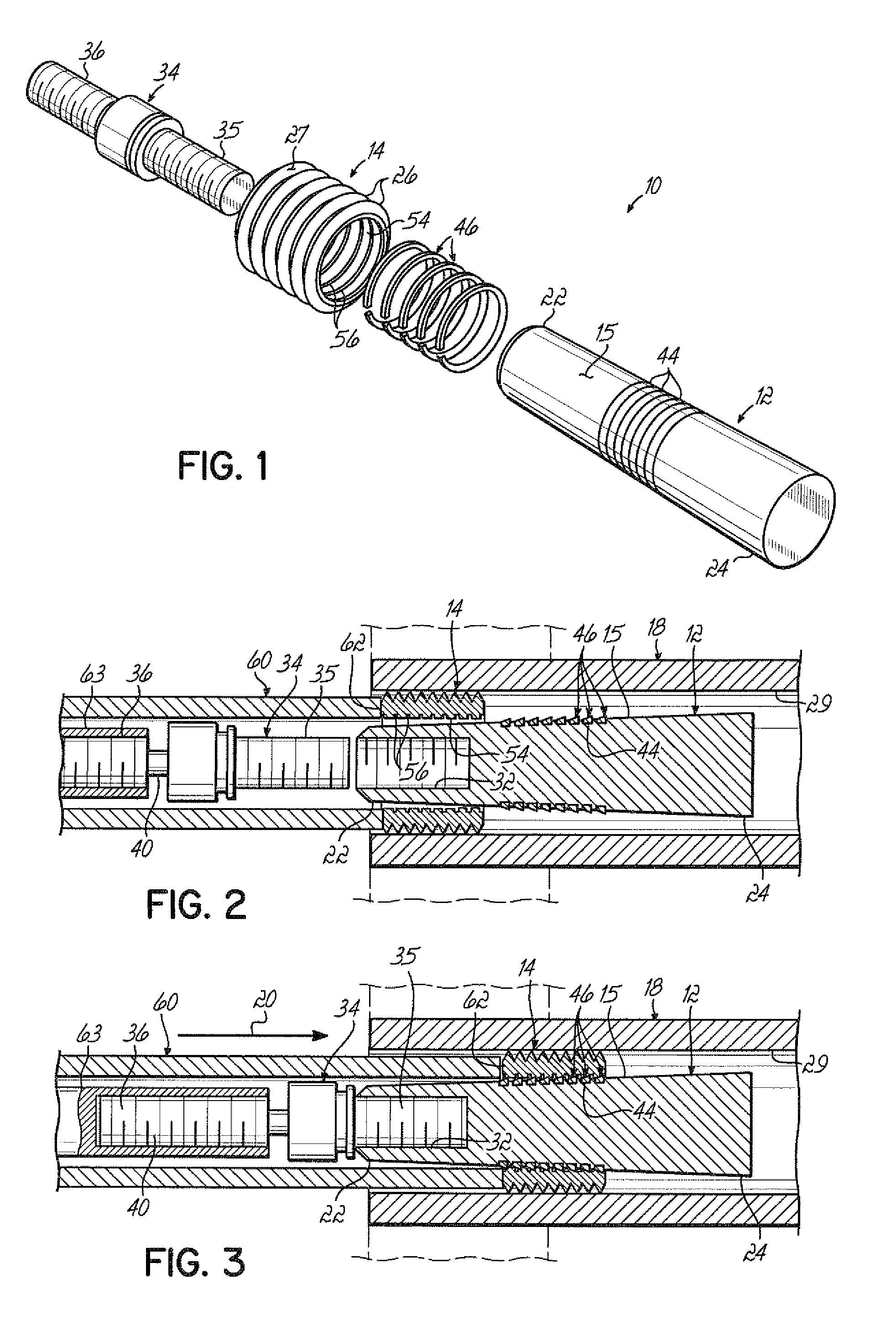 Irreversible plug assembly