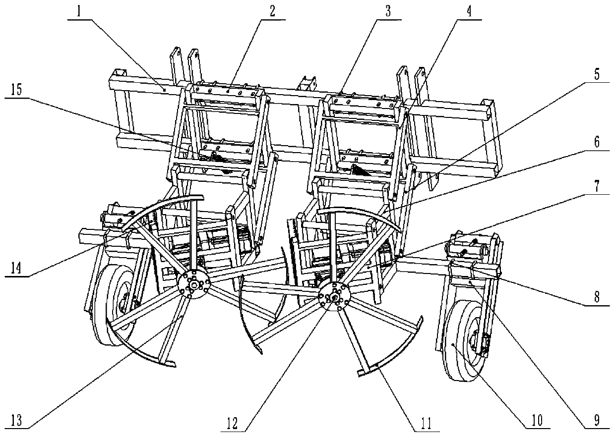 Intelligent cutting disc between-plant weeding device