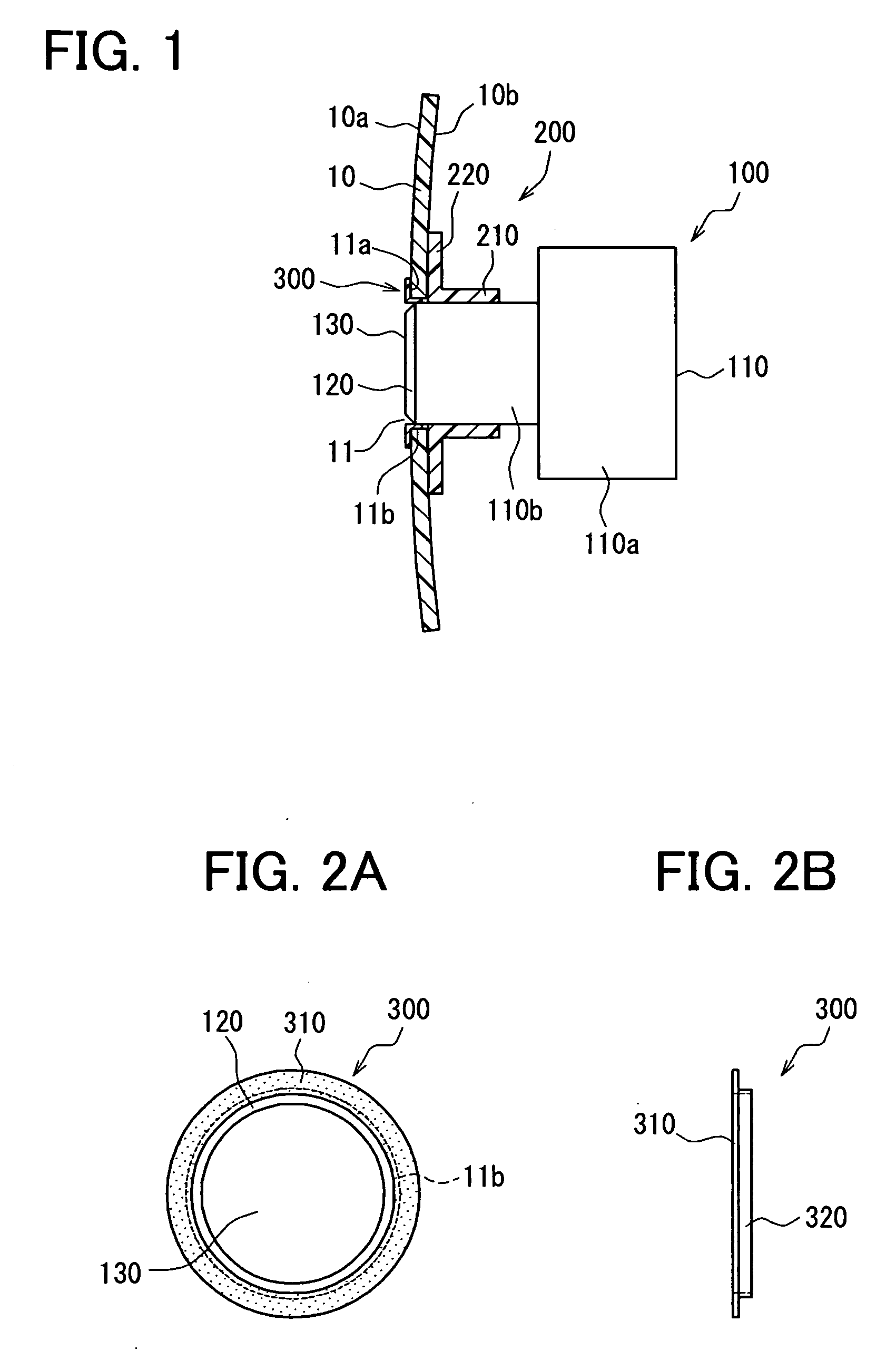 Structure for mounting ultrasonic sensor on mounting member