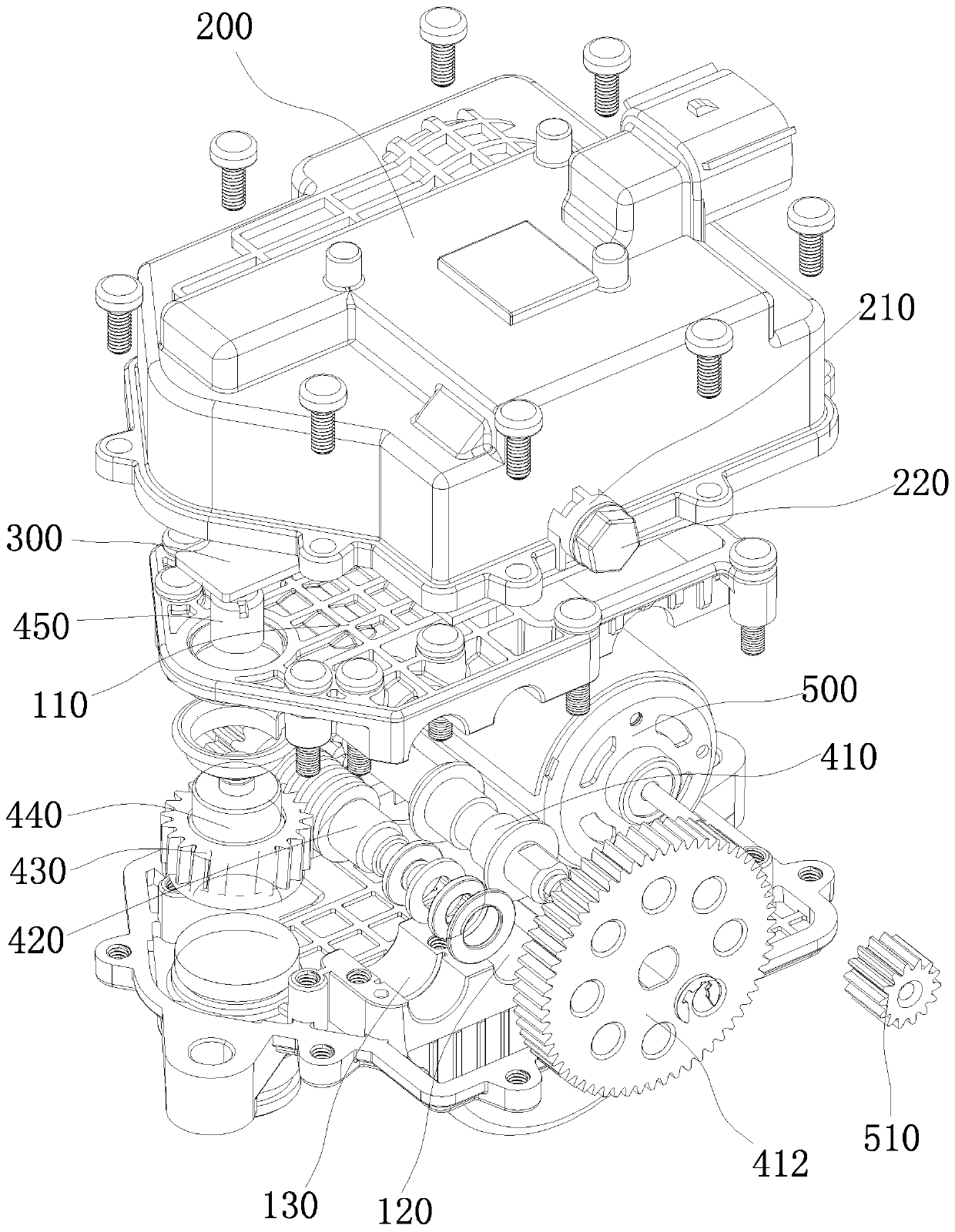 Gear shifting actuator with manual unlocking function