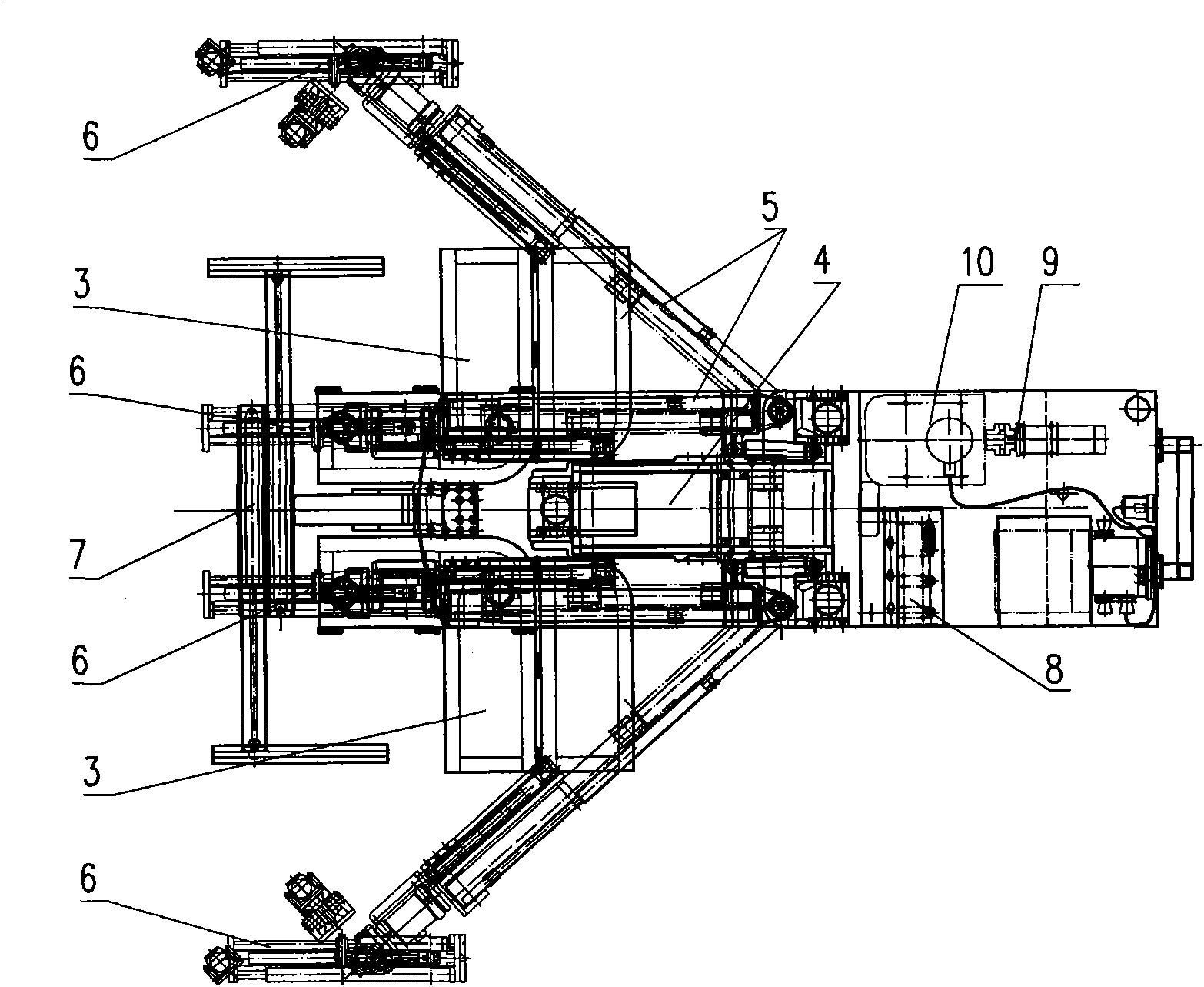 A movable lifting platform two-arm top help anchor rod anchor cable construction drilling rig