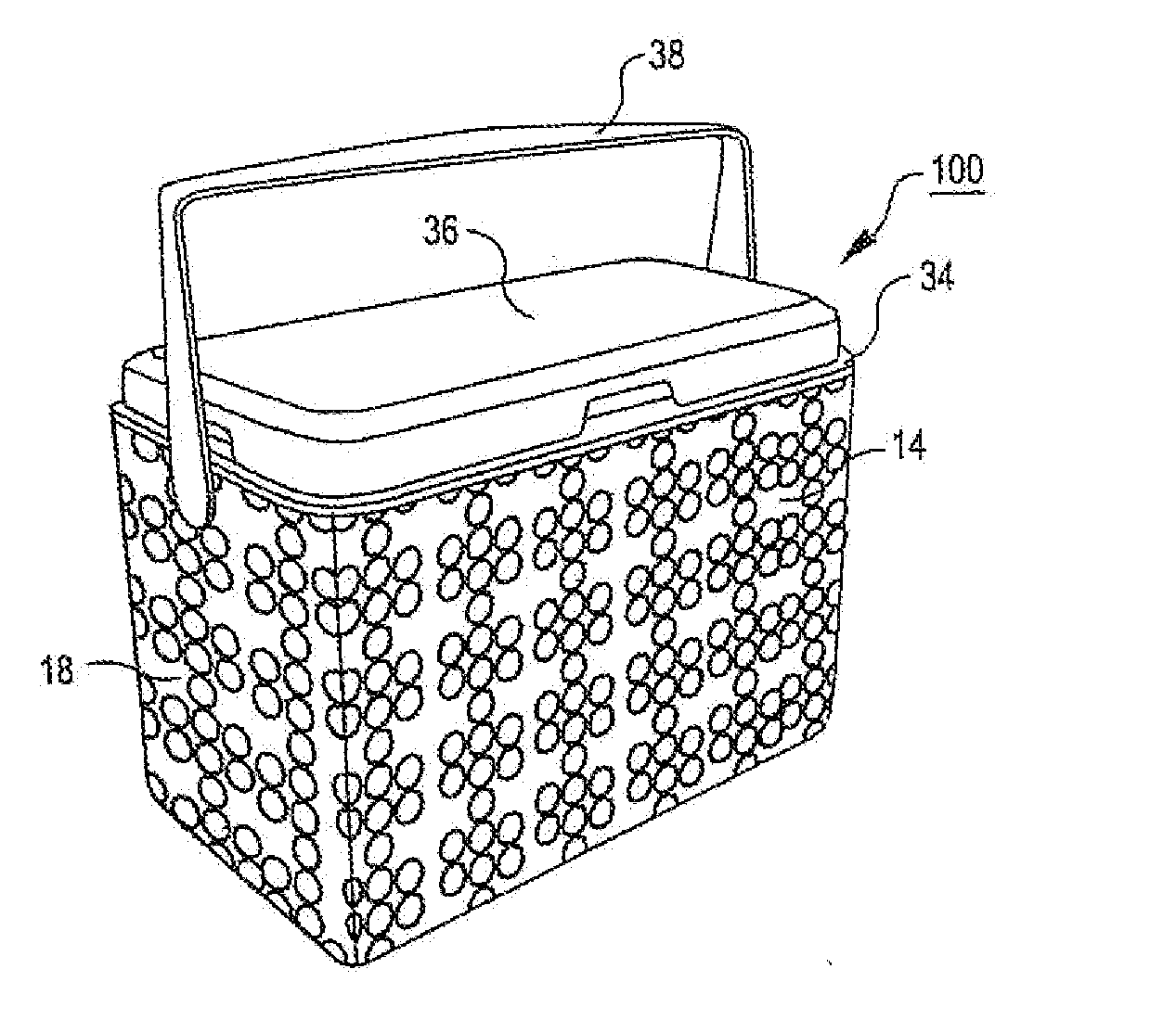 Flat die cut insulated container