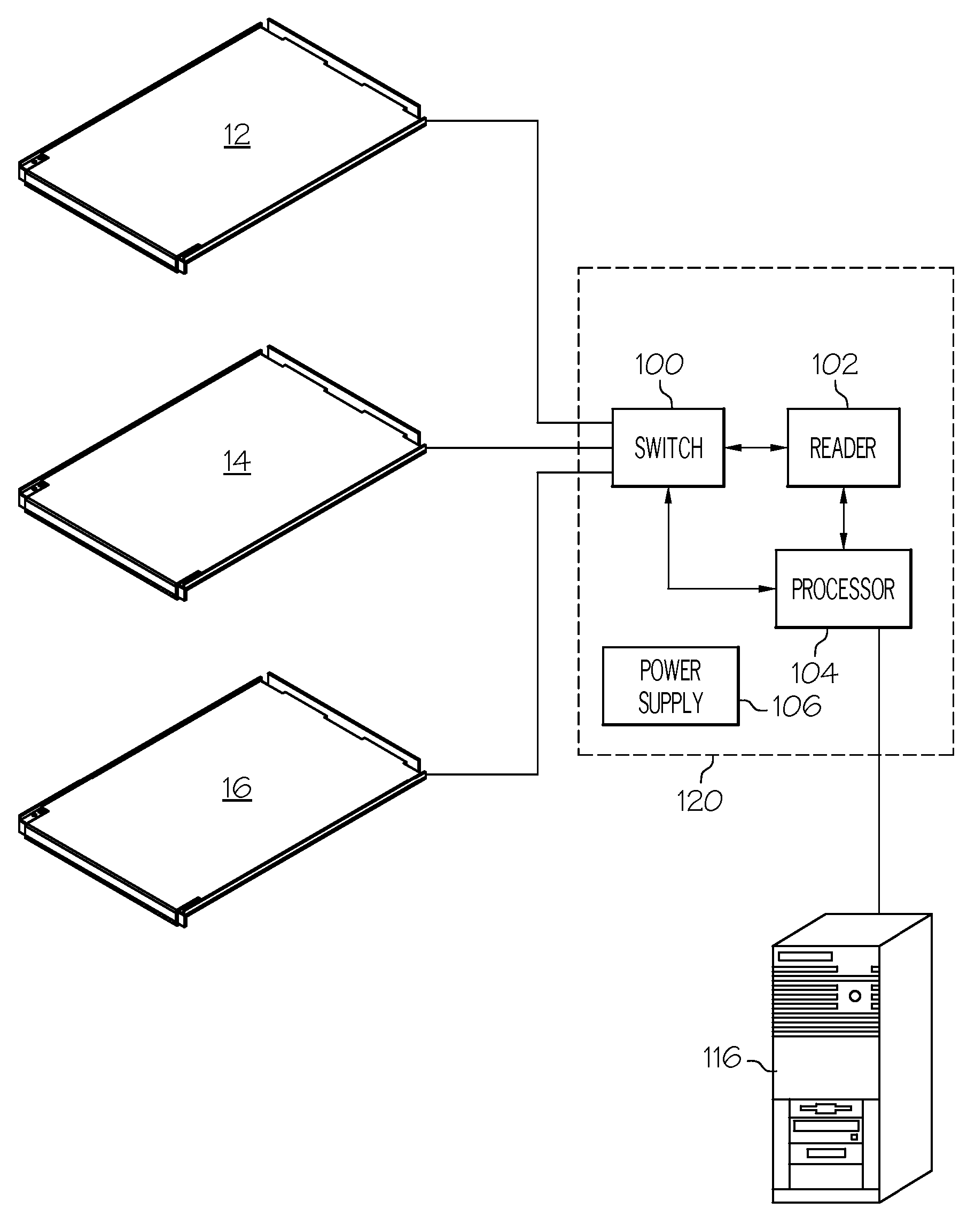 Storage cabinet with improved RFID antenna system