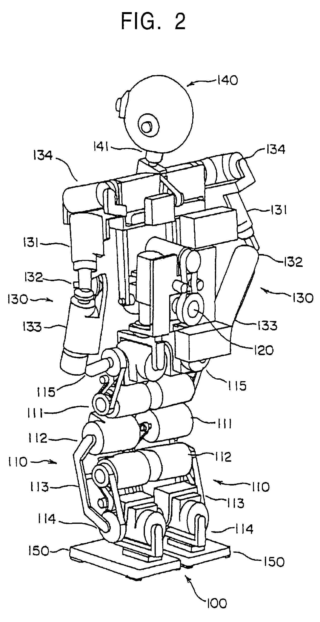 Leg device for leg type movable robot, and method of controlling leg type movable robot