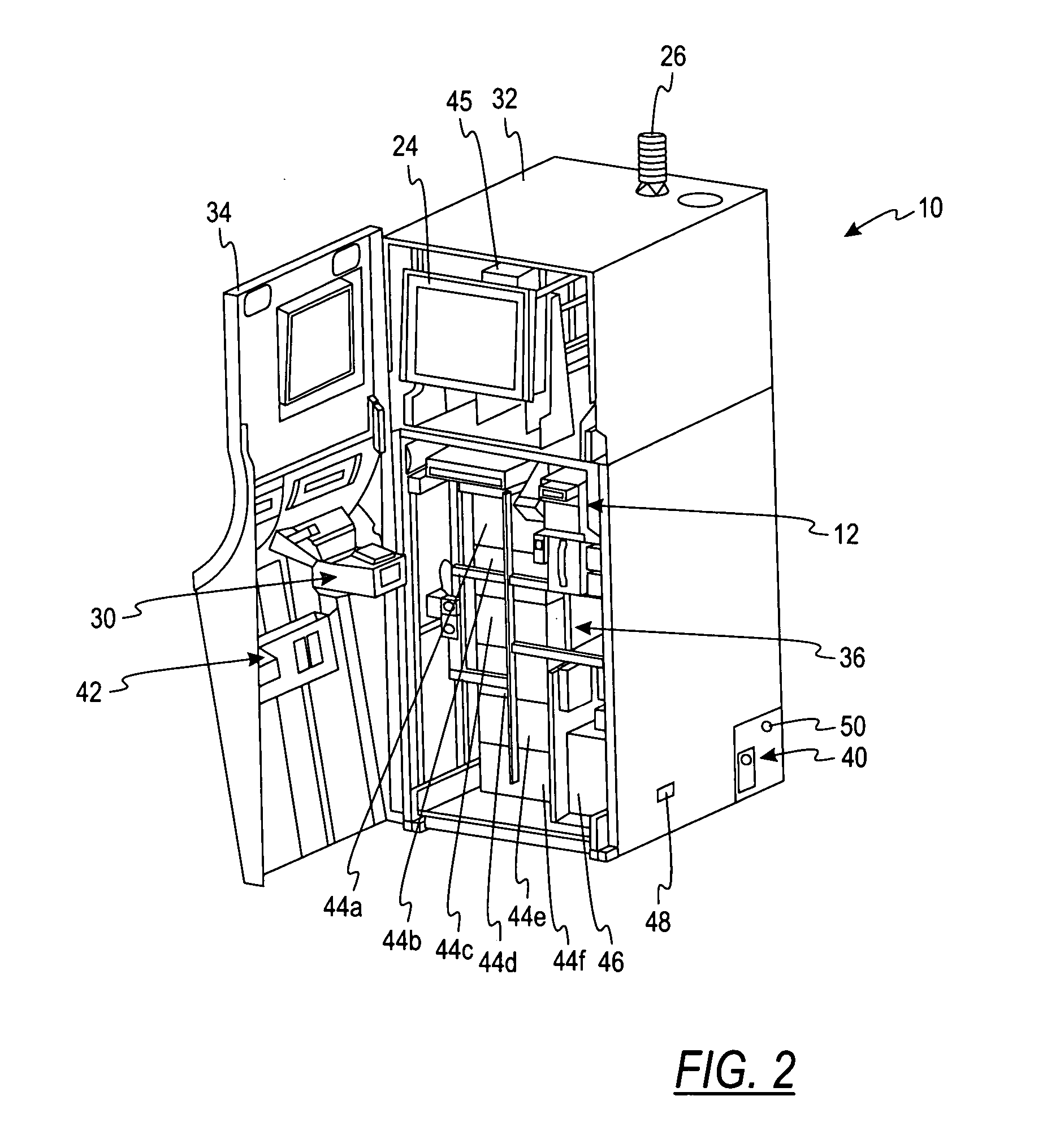 Networked cash dispensing system