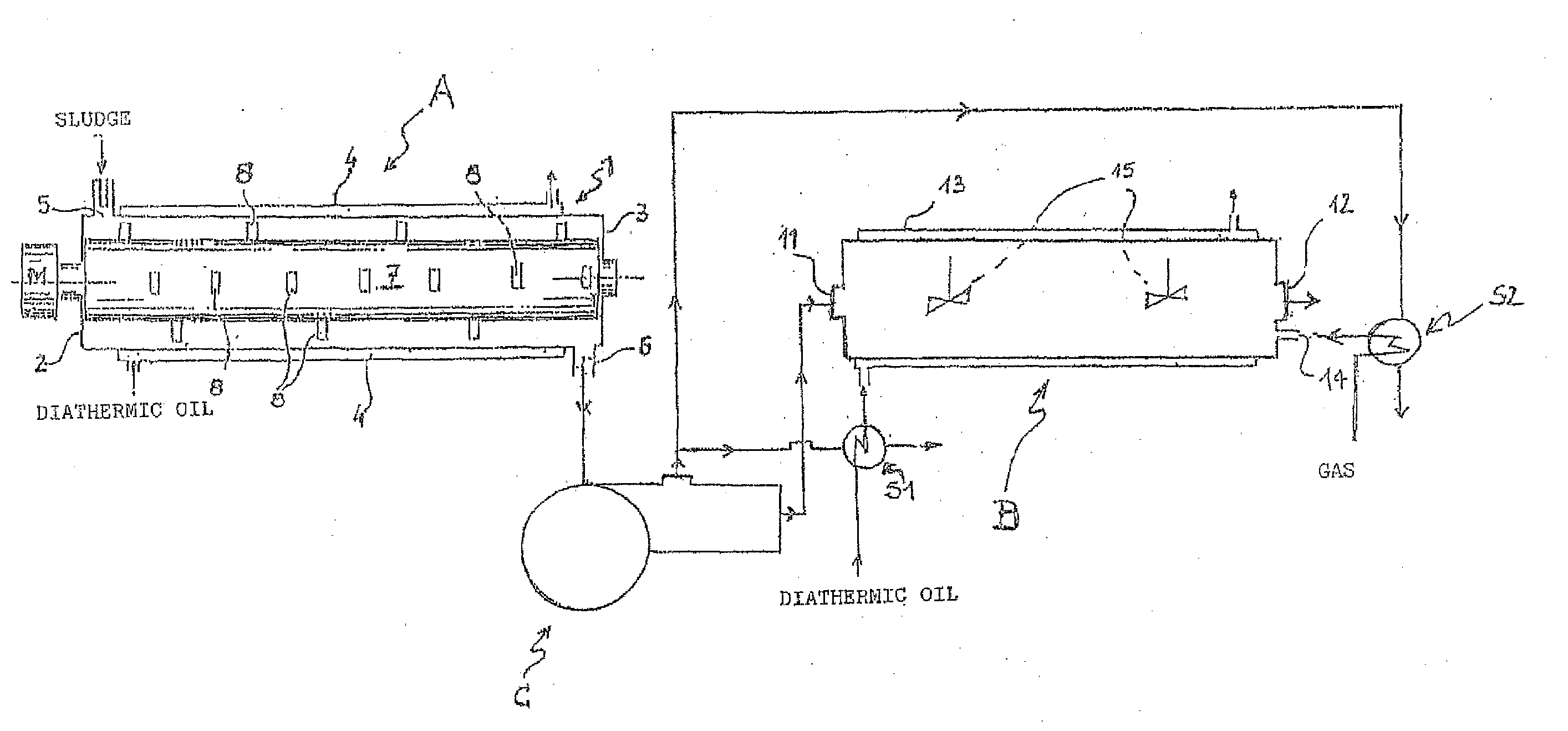 System for making plants for drying solid organic substances in aqueous phase capable of causing explosive reactions safe and process for drying said substances