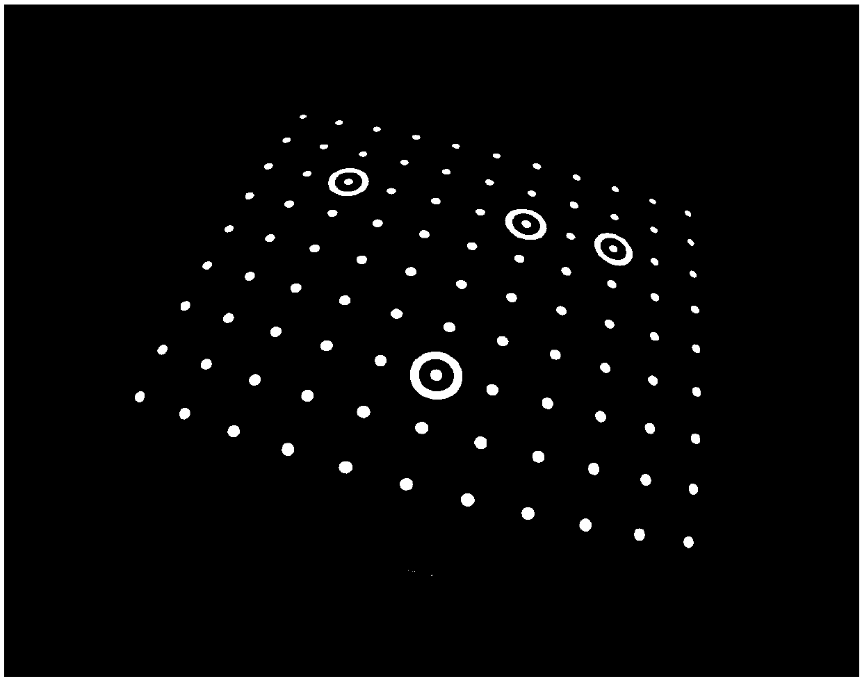 High-precision circular marking point center positioning method in large-distortion lens and device thereof