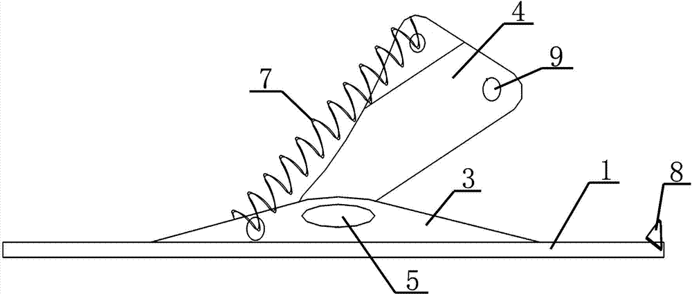 Rapid contact network tower wagon fixing clip