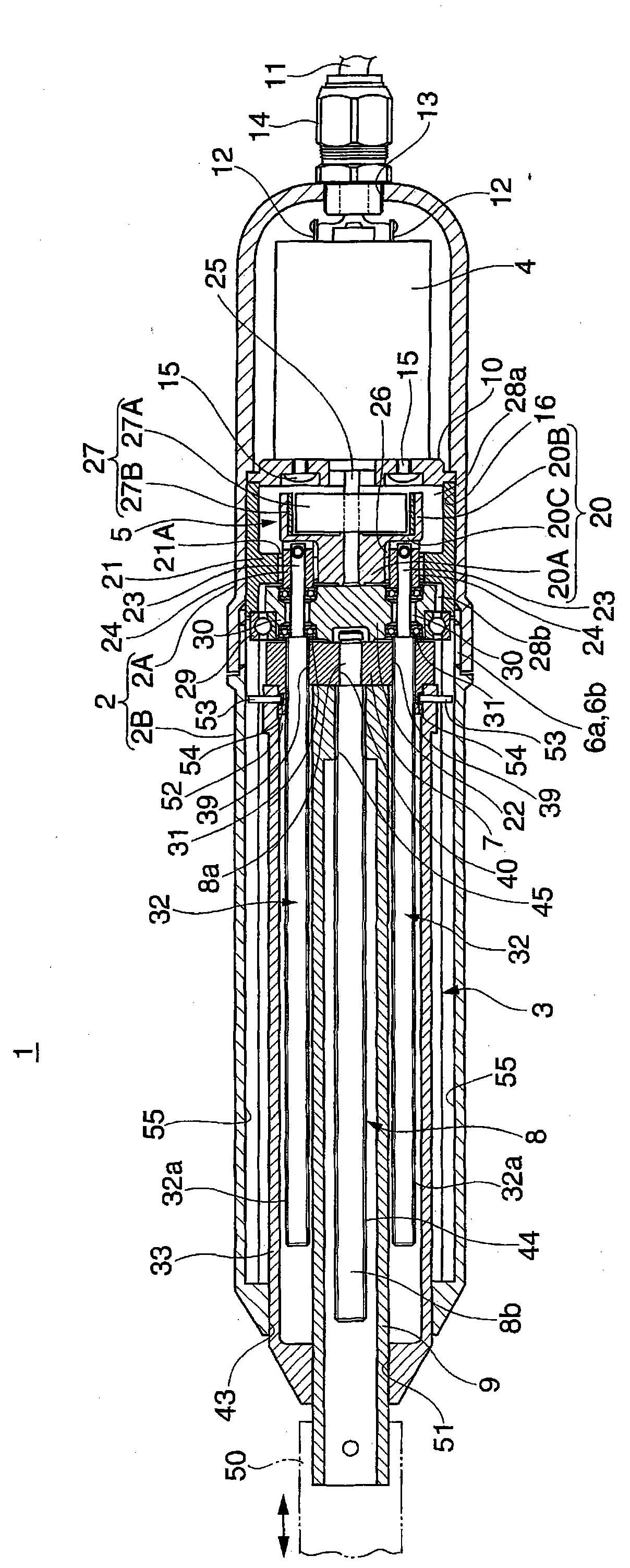 Rotary-linear movement change mechanism and actuator