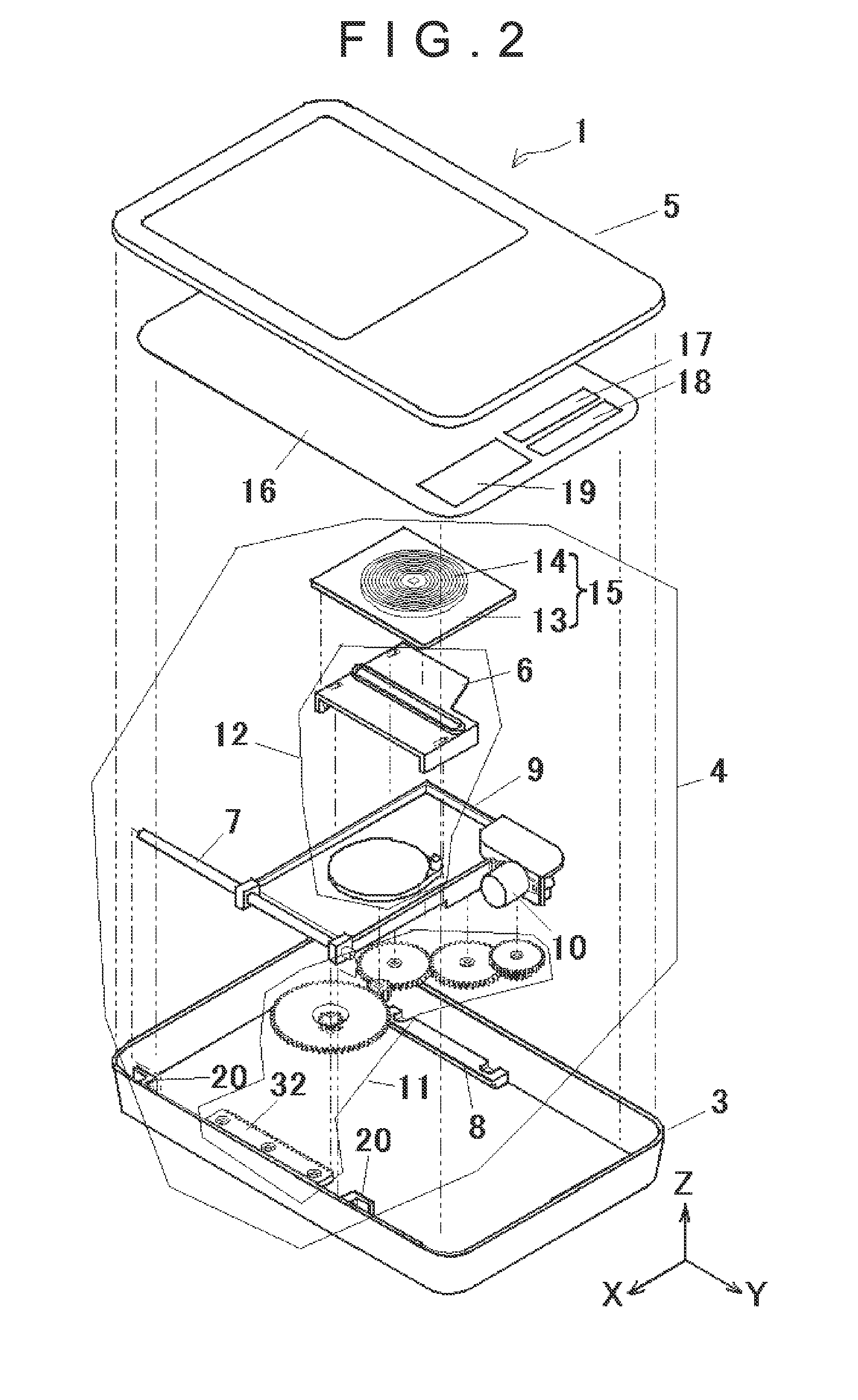 Wireless battery charger of moving coil type