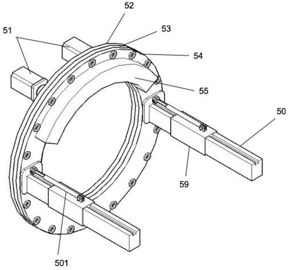 Duct piece assembling and grouting integrated machine for shield underground butt joint