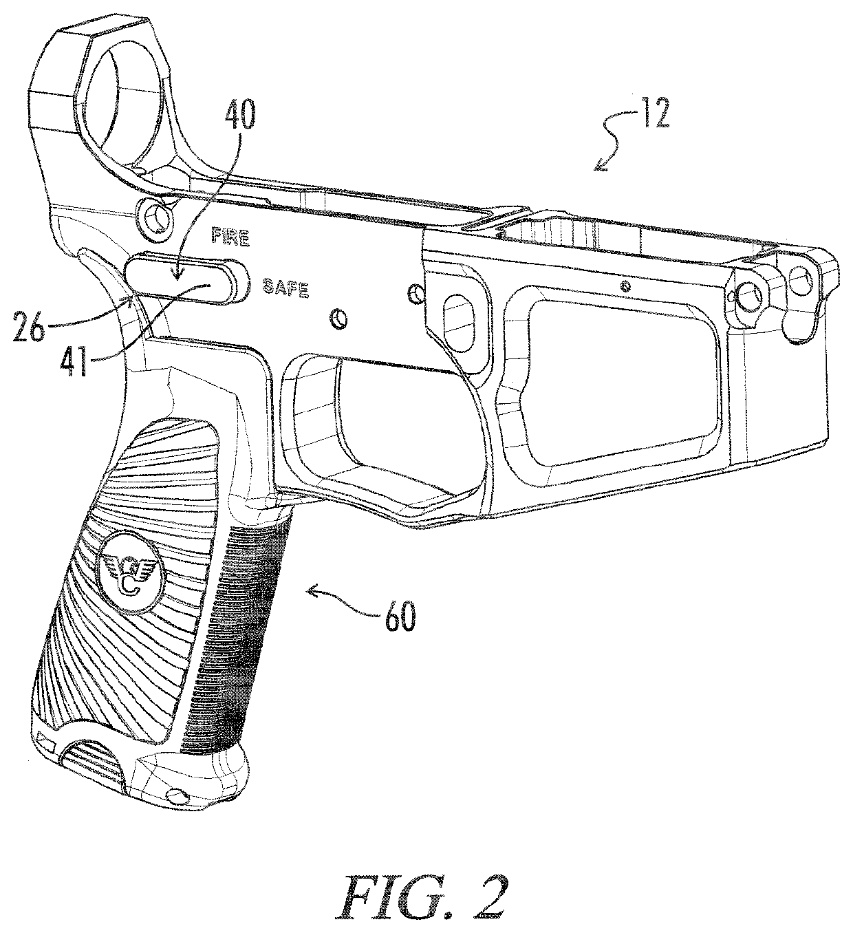 Ambidextrous safety selector for rifle