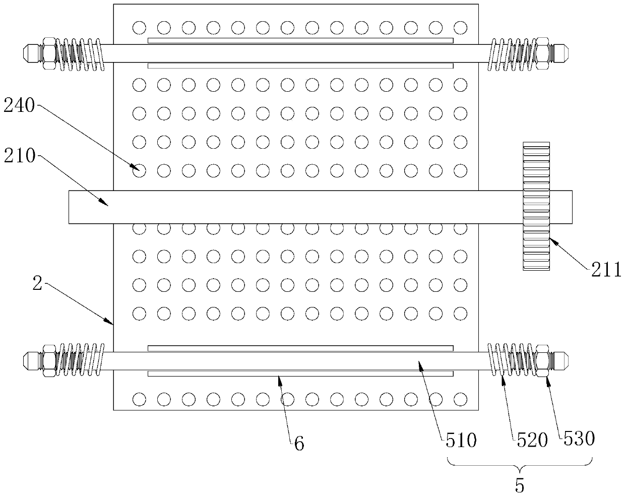 Cow dung extrusion dehydration device