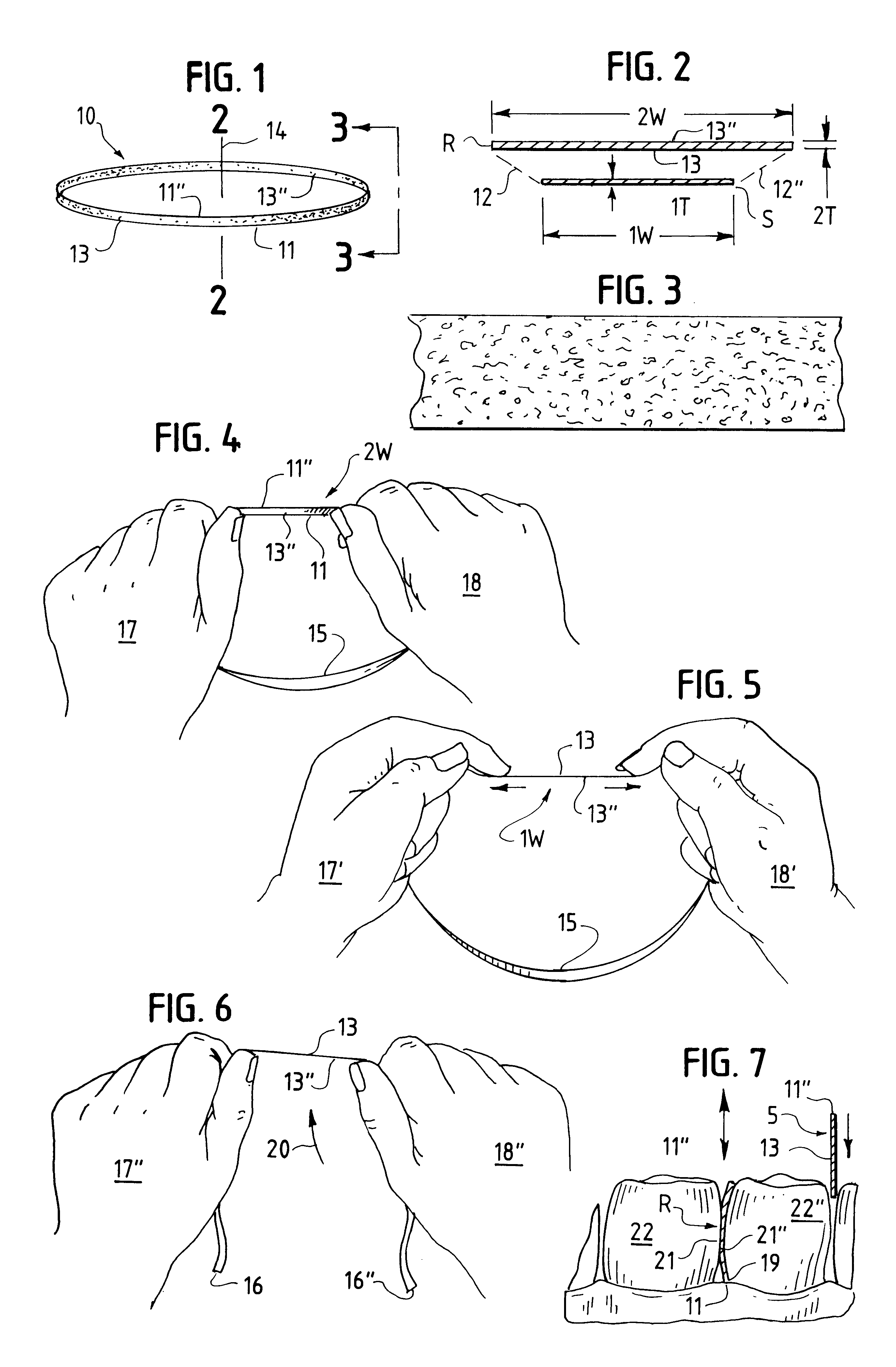 Variable-guage tooth-flossing loops