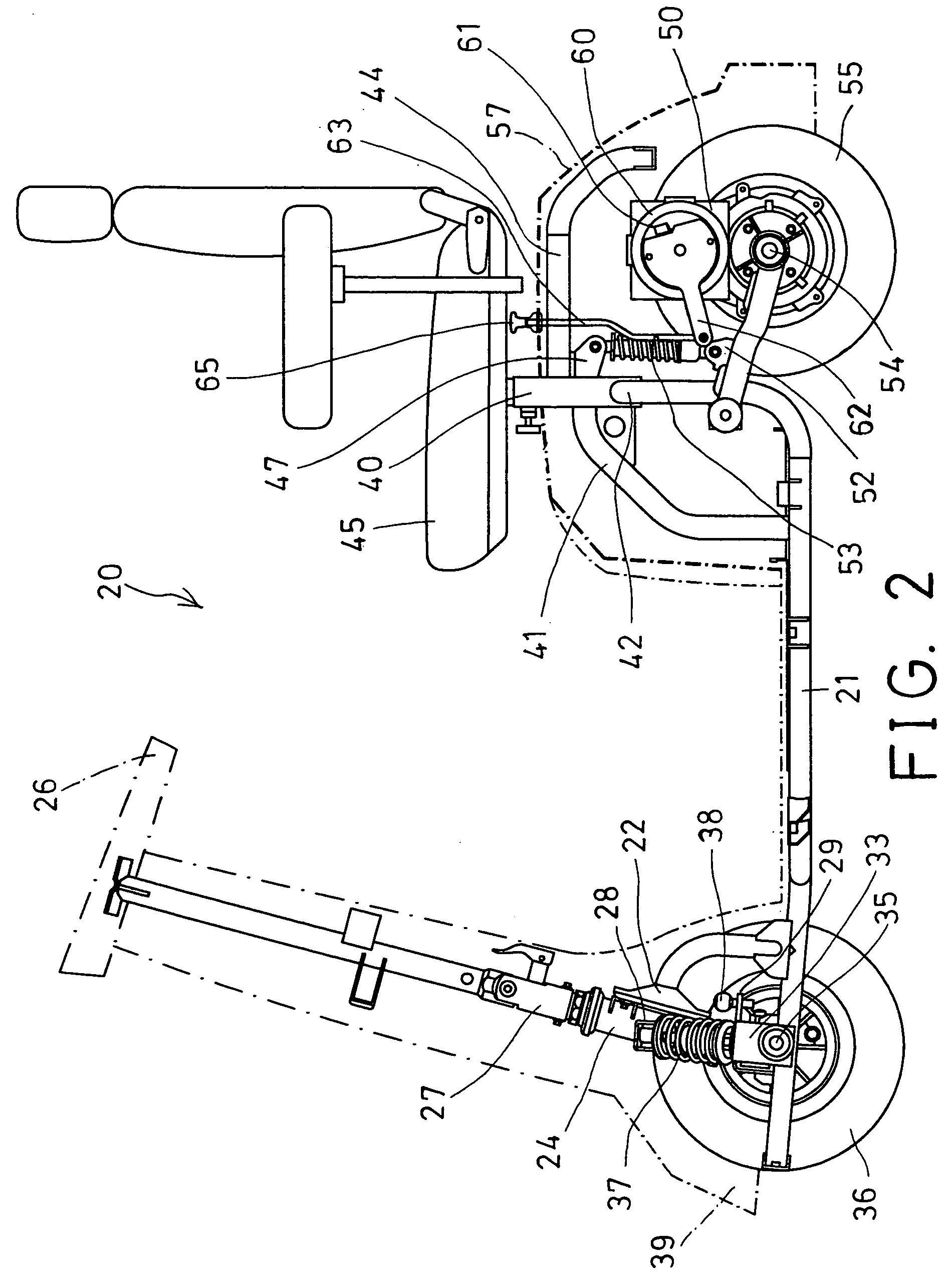 Electric motor having suspension mechanism