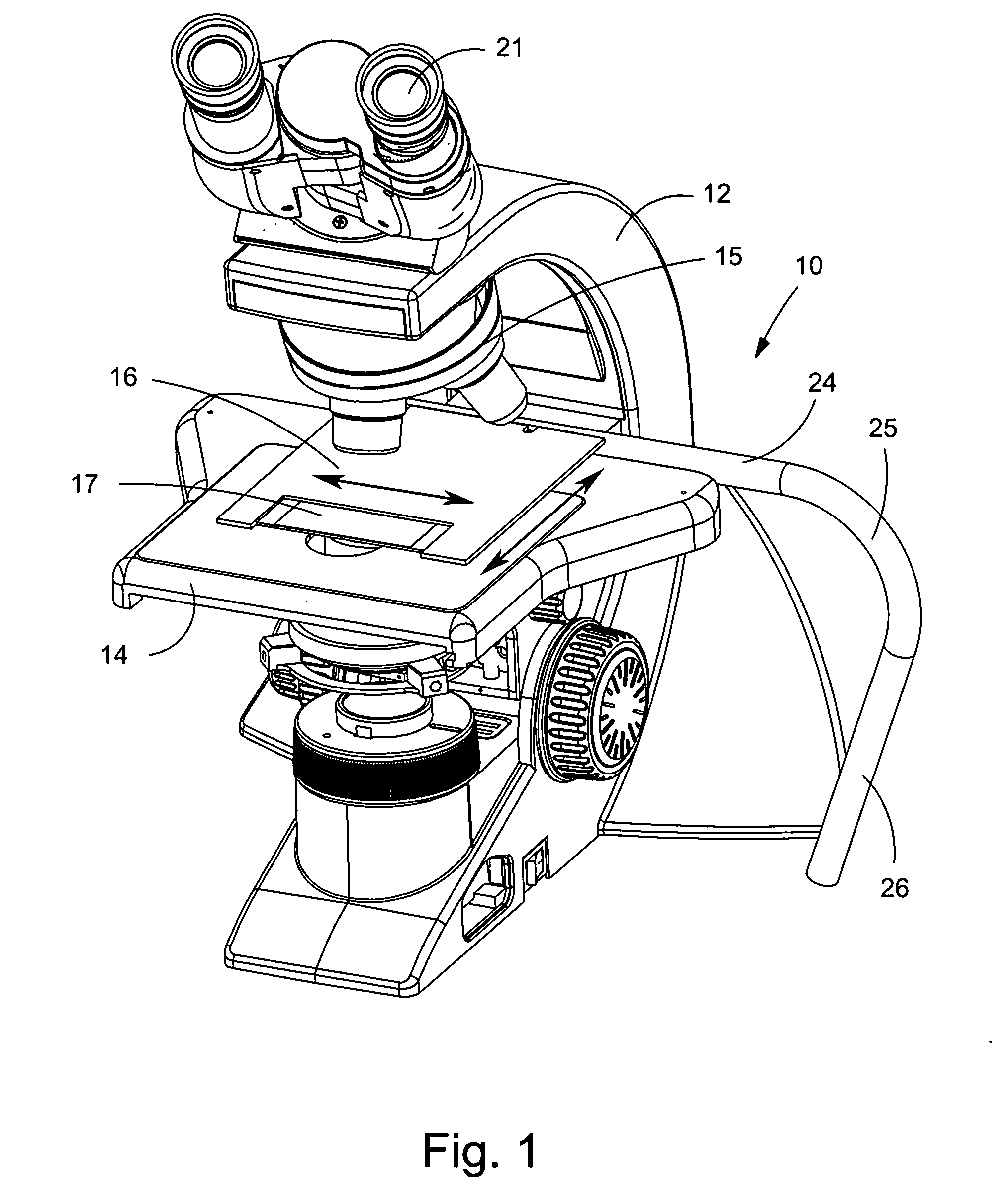 Microscope stage apparatus and movement means