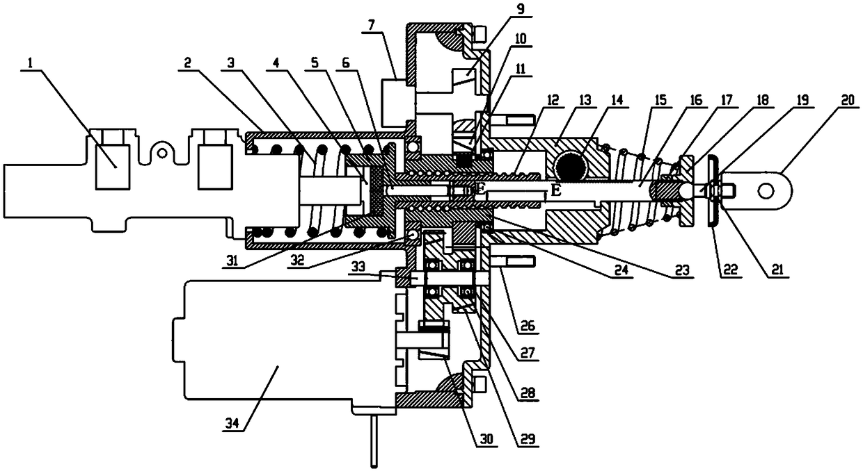 Electric servo brake device with various working modes