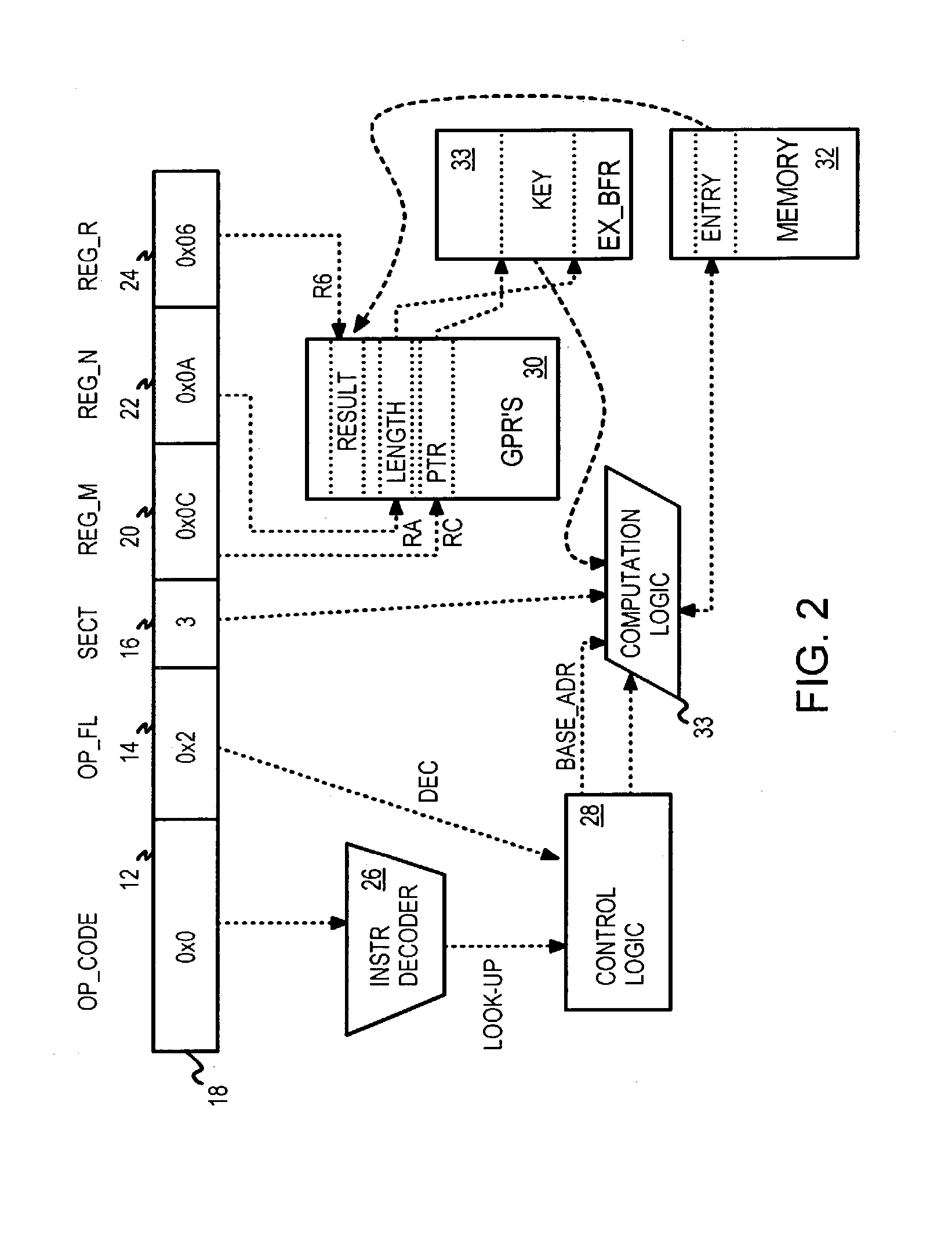 Native lookup instruction for file-access processor searching a three-level lookup cache for variable-length keys