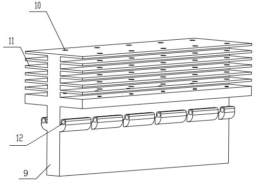 Radiator assembly used for fixing electronic component