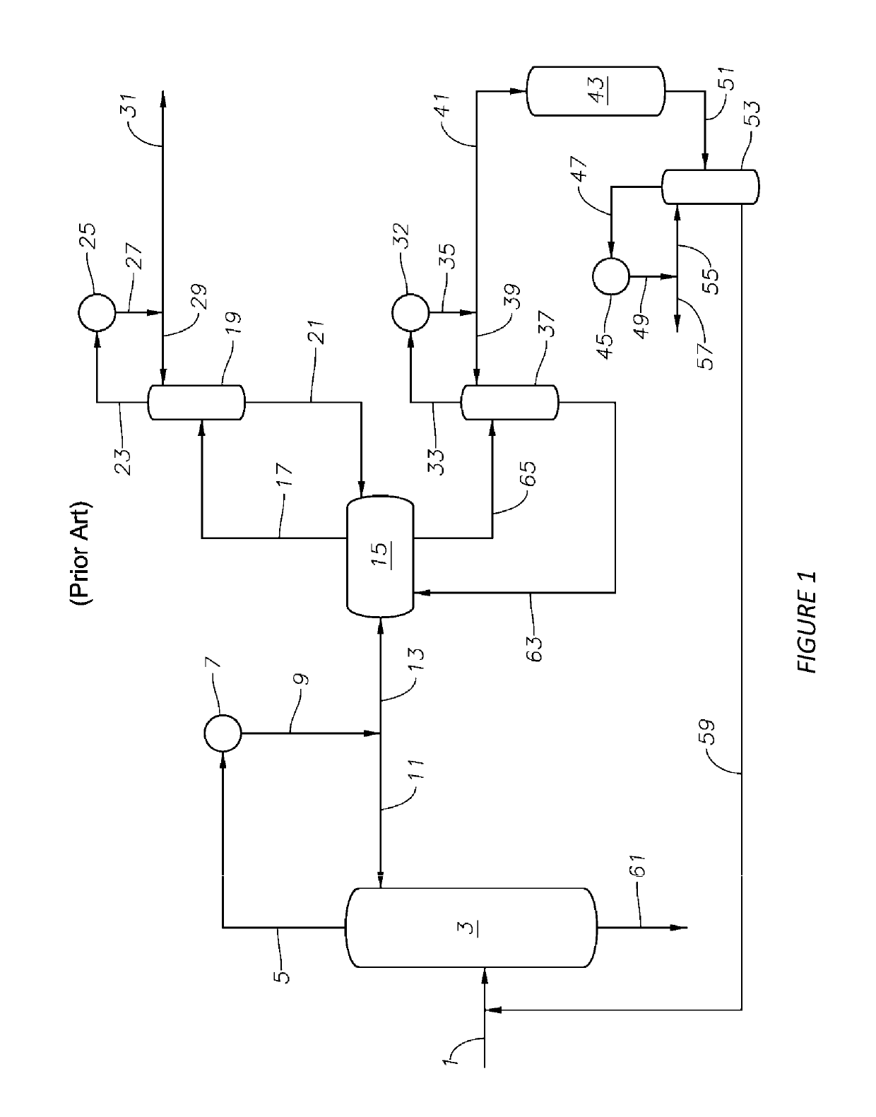 Process for the recovering of paraxylene