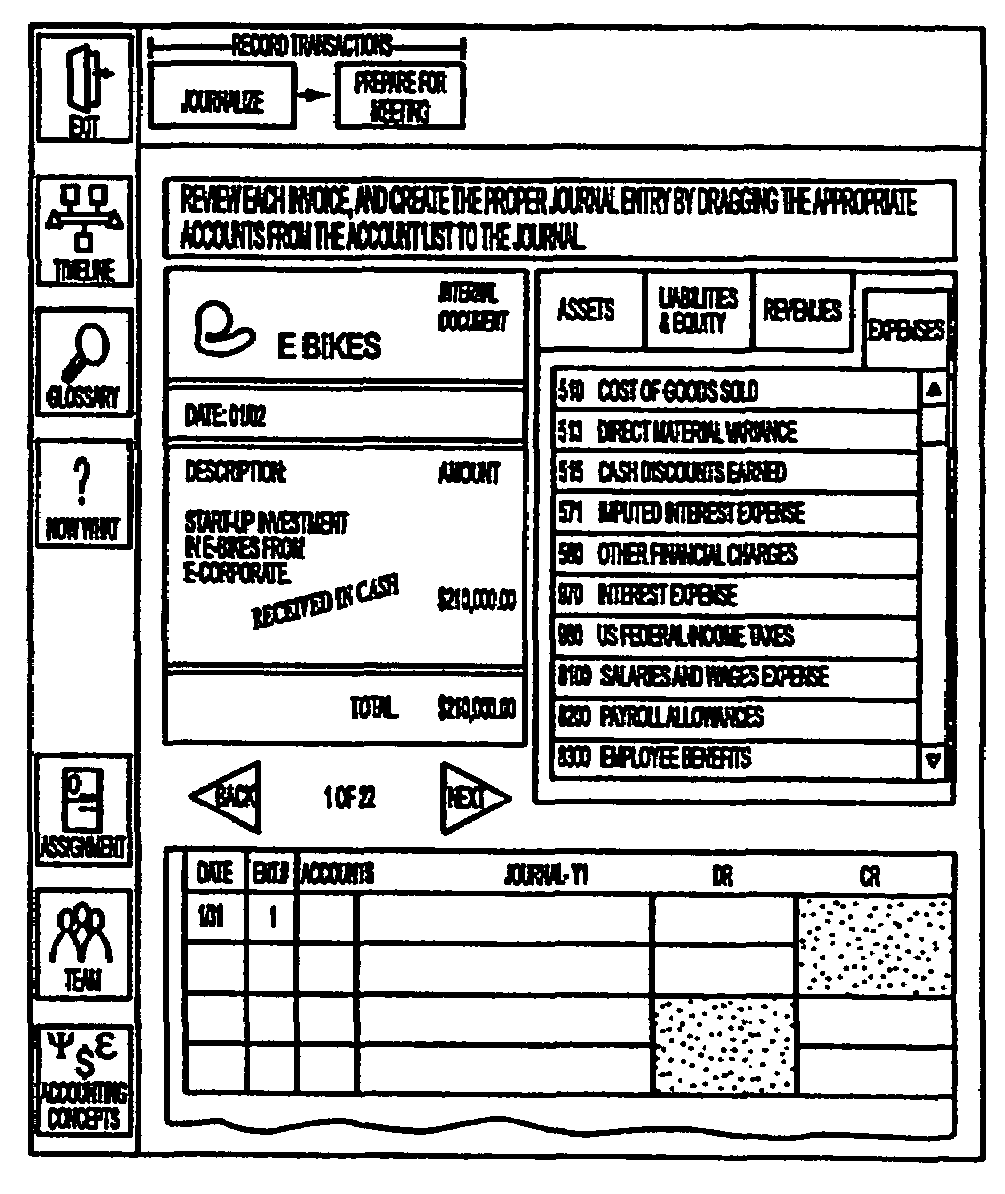 Dynamic toolbar in a tutorial system